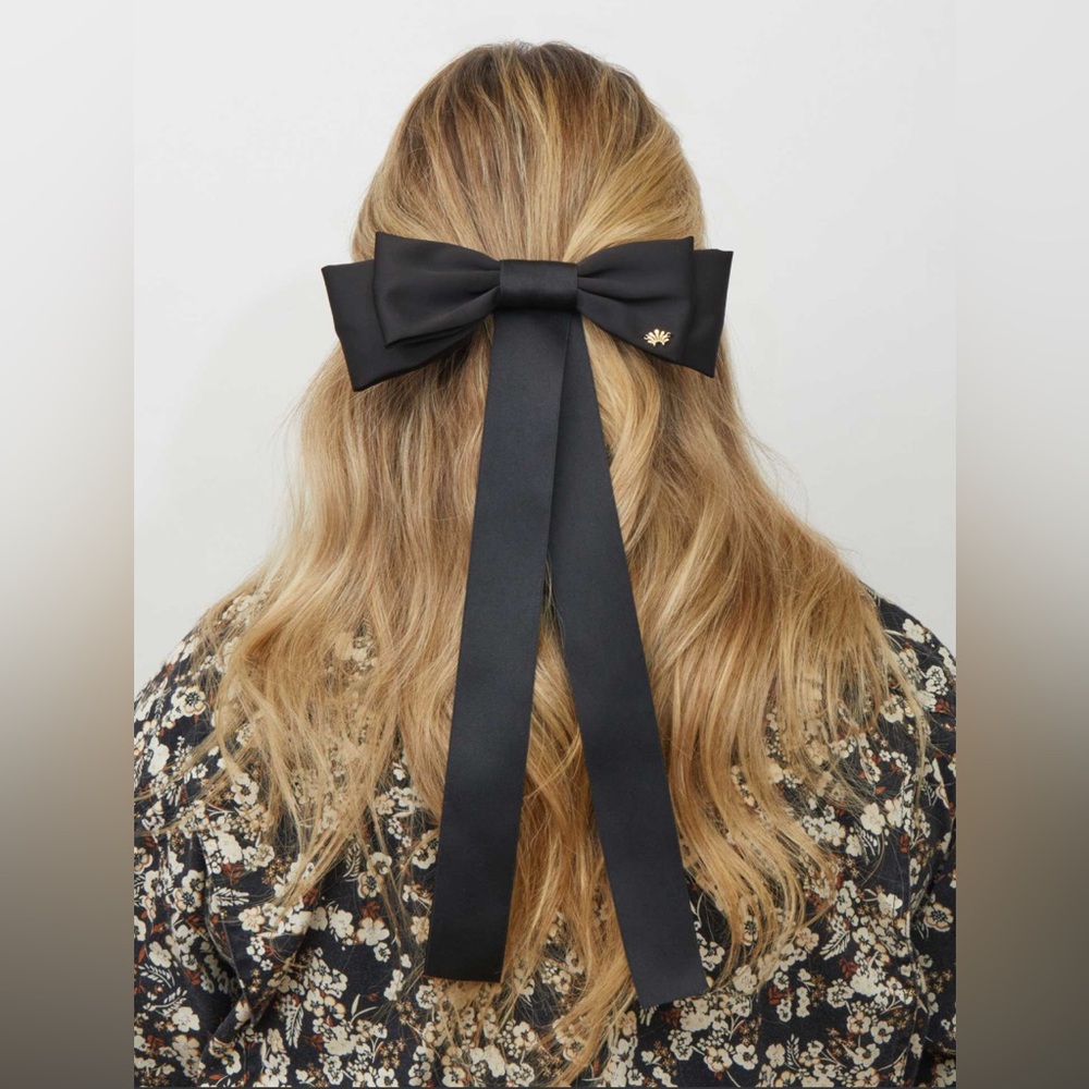 LeLe Sadoughi Jet Jane Bow Barrette NWT